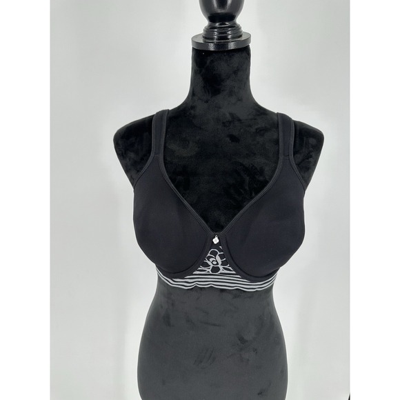 Breezies Other - NEW Breezies Women's 34A Floral Stripe Seamless Underwire T-Shirt Bra Black Z9